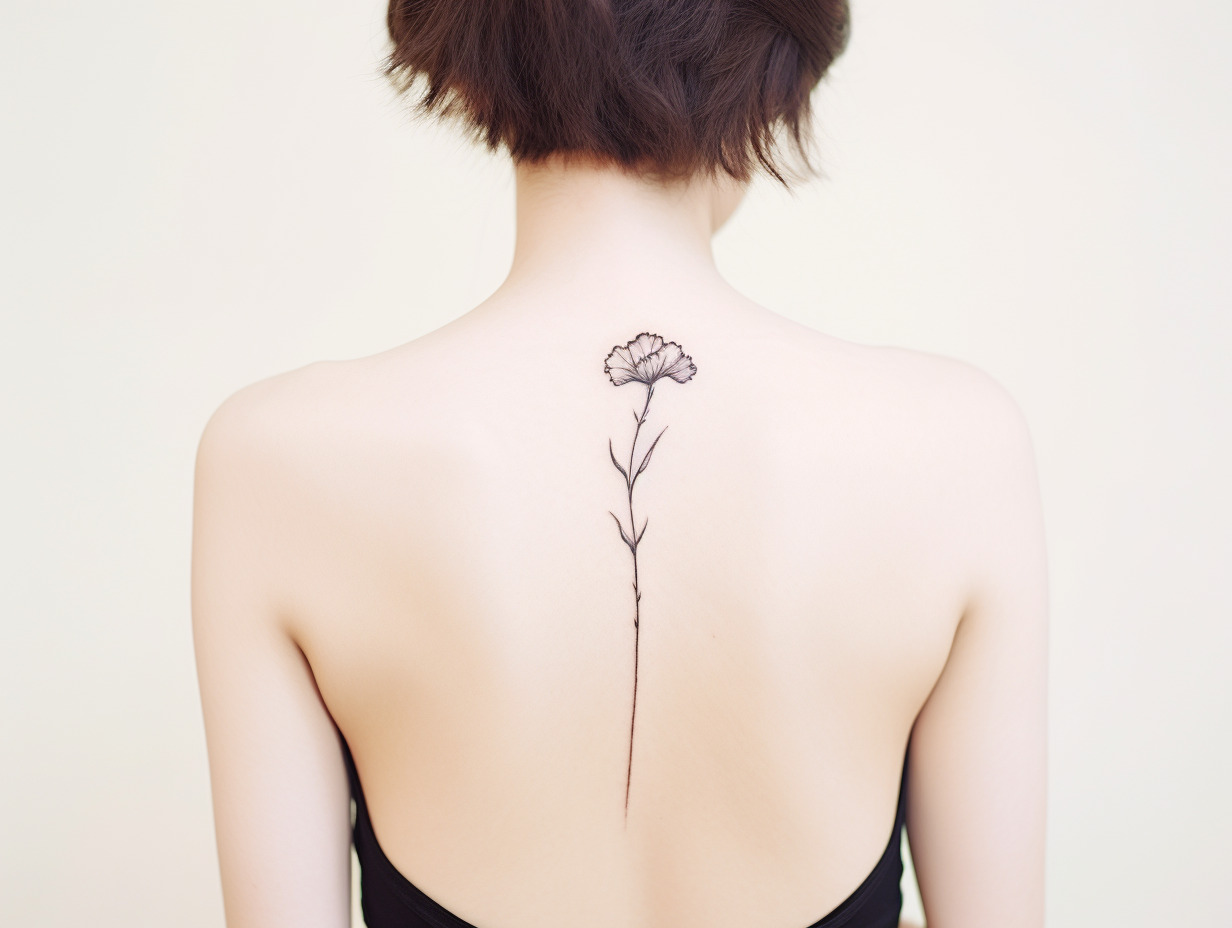 january birth flower tattoo
