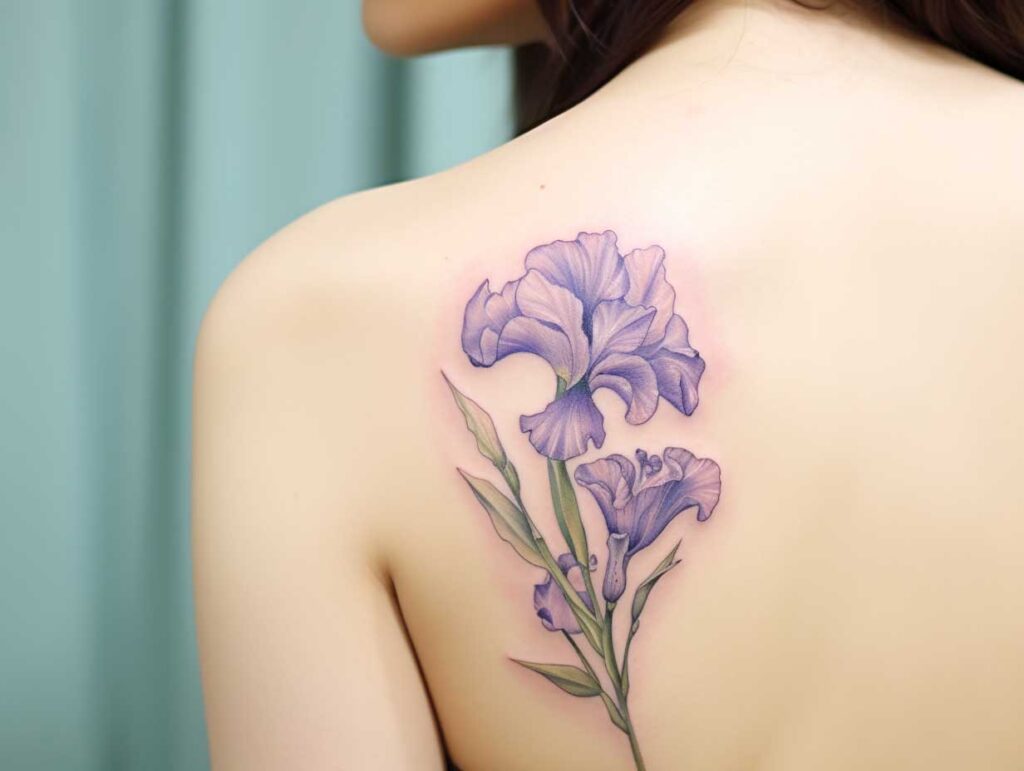 iris flower tattoo 