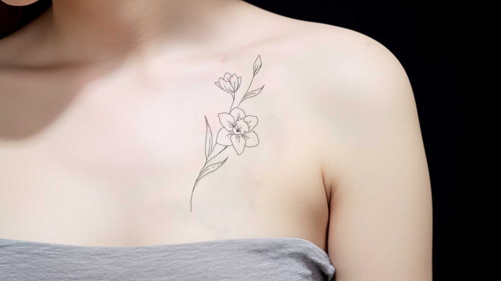 narcissus flower tattoo
