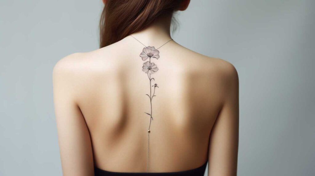 Primrose Blossom Tattoo Close-Up