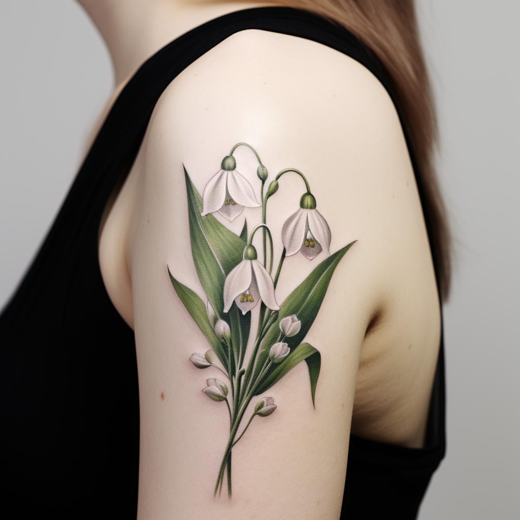 snowdrop birth flower tatoo