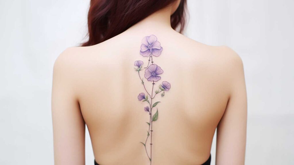 Violet Birth Flower Tattoo - February's Birth Flower"