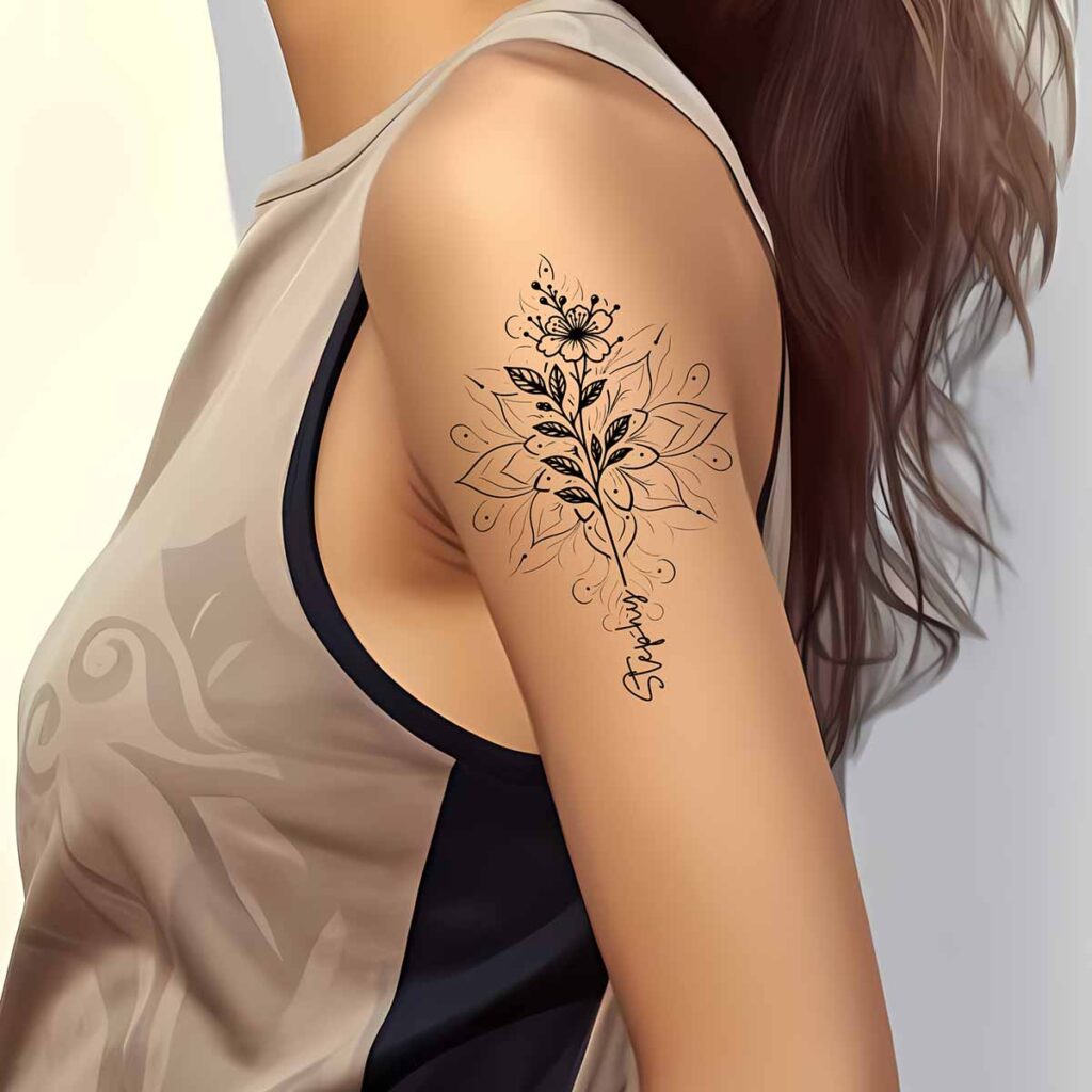 Hawthorn Birth Flower Tattoo Custom
