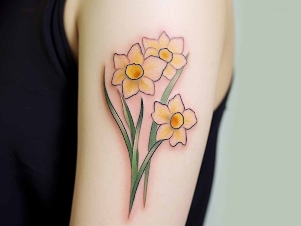 Daffodil Birth Flower Tattoos