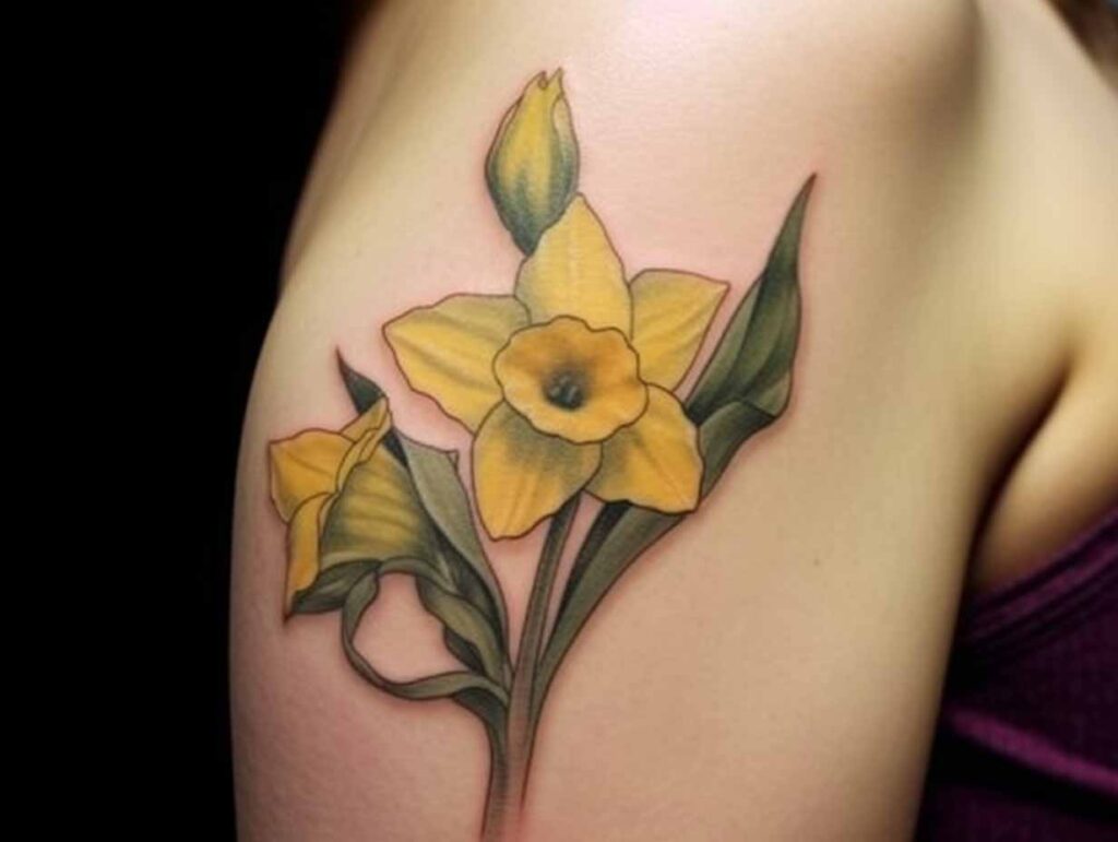 jonquil tattoo - jonquil birth flower tattoo