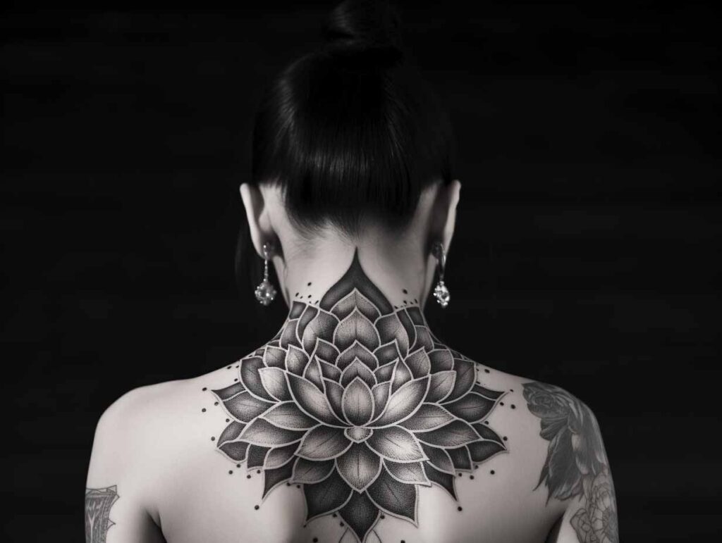 mandala lotus flower tattoo