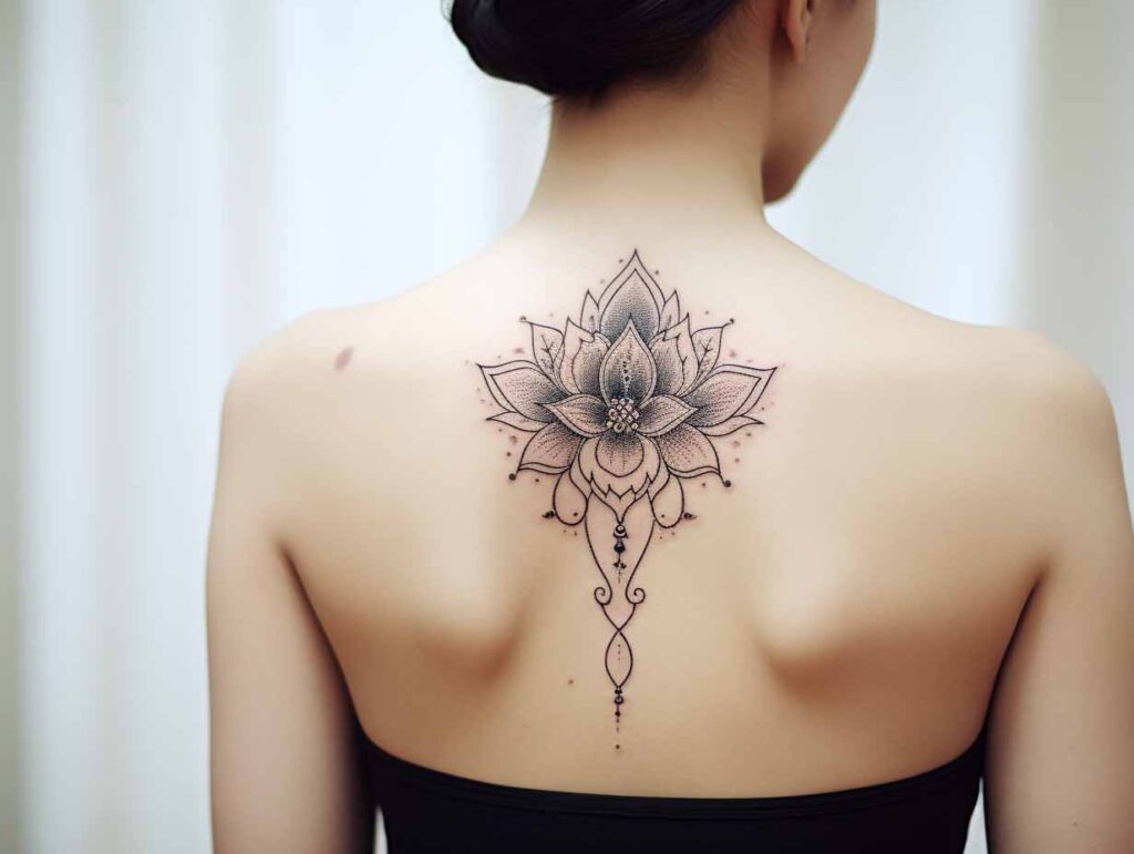 mandala lotus flower tattoo 