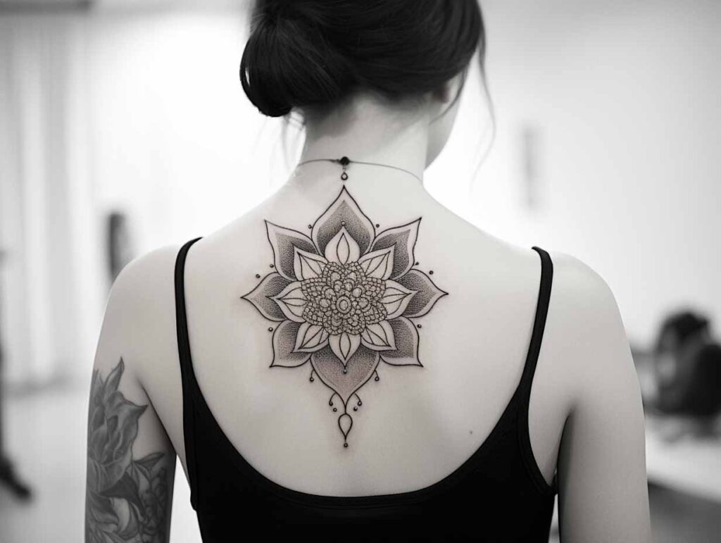 mandala lotus flower tattoo 