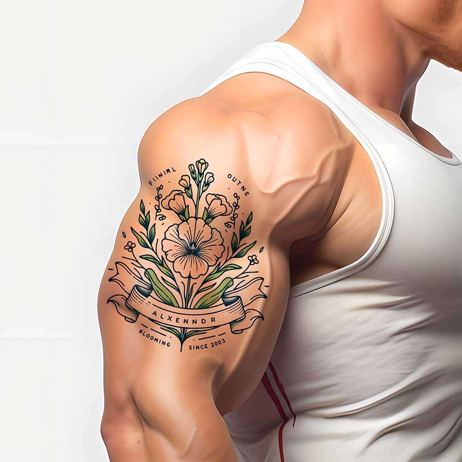 larkspur tattoo, larkspur tattoos, larkspur flower tattoo, 	larkspur july flower tattoo