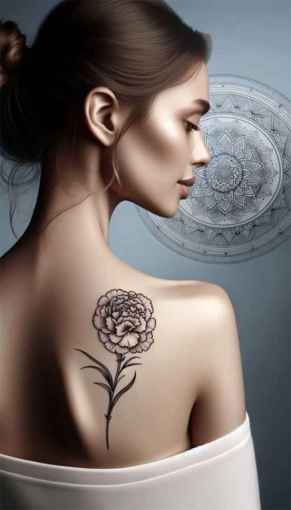 manifestation and birth flower tattoo