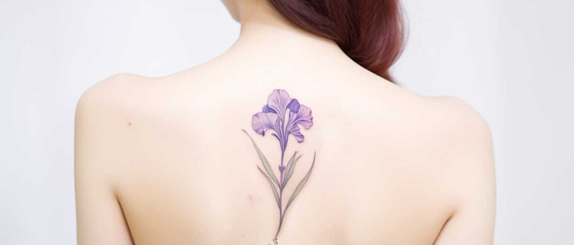 iris tattoo with name