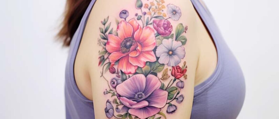 Splendid Bouquet Of Flowers Tattoo Designs | Traditional tattoo flowers, Flower  tattoo designs, Traditional tattoo