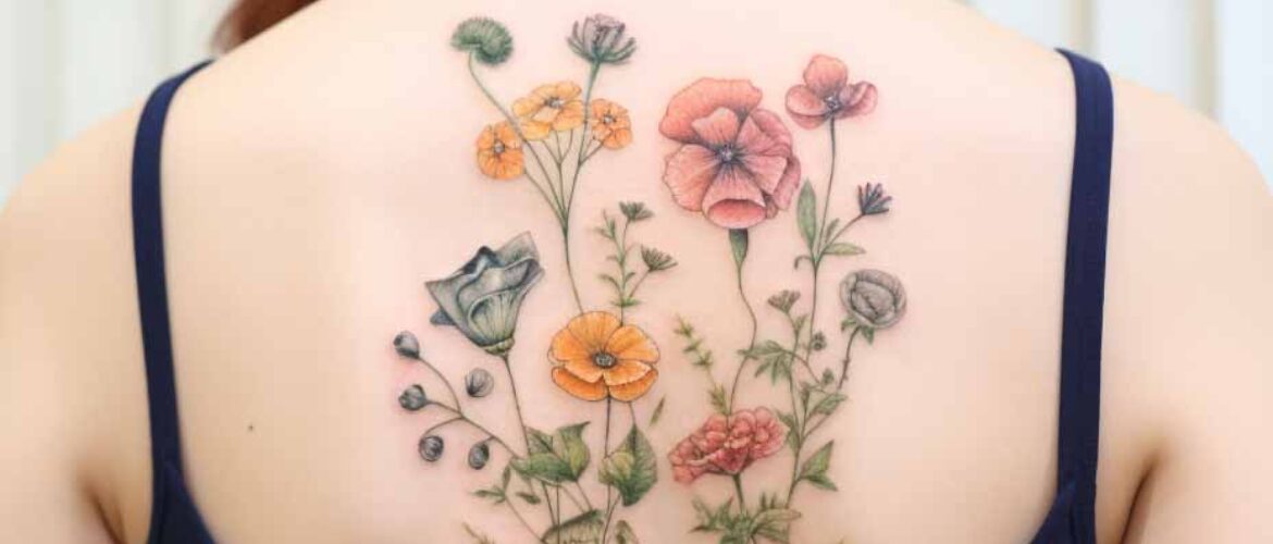 customizing family birth flower tattoos